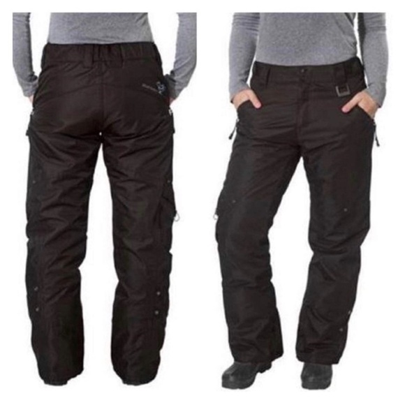 Ocean & Earth Snow Boarding Ski Winter Cargo Pants Black XS - Picture 1 of 15